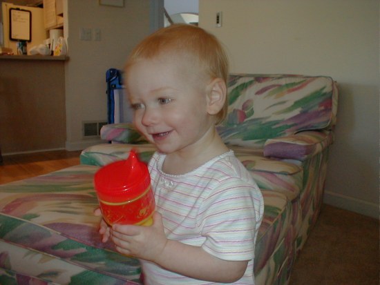 Annabelle smiling - August 5, 2001