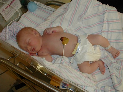 Me Sleeping in the Hospital Nursery