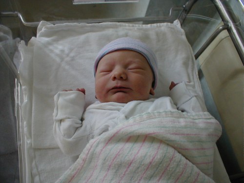 Me asleep in the hospital.  Taken Nov. 7, 2001.